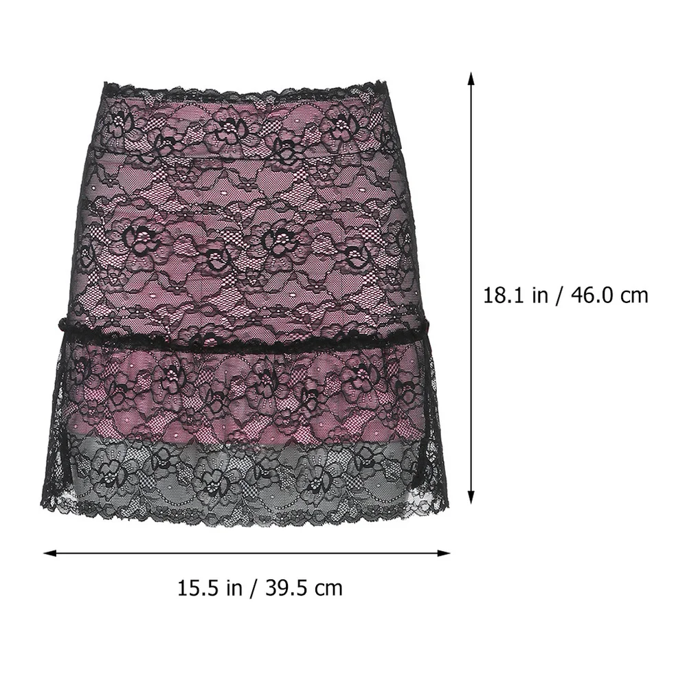 

1pc Sexy Lace Hip Skirt Sexy Short Skirt Bodycon Lace Skirt