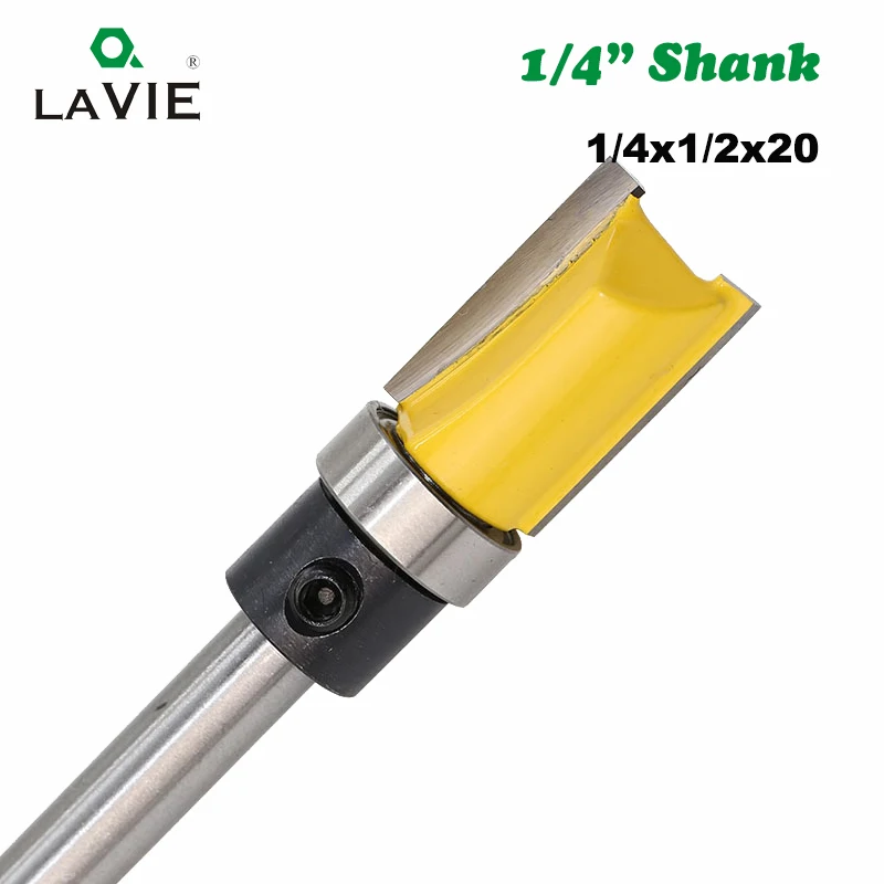 

3pcs 1/4'' Flush Trim Router Bit Pattern Bit 1/2" Blade Dia. Top & Bottom Bearing Template Edge Wood Cutter Carpenter MC01061-2