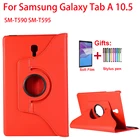 Вращающийся на 360 градусов чехол для Samsung Galaxy Tab A 10,5 2018, T590, T595, SM-T590, чехол для планшета Samsung Tab A 10,5 2019, чехол