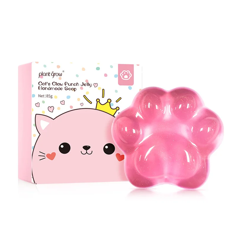 

Cat paw jelly soap Nicotinamide amino acid anti-mite soap Cleansing Handmade Soap beauty products face care skin deep cleaning