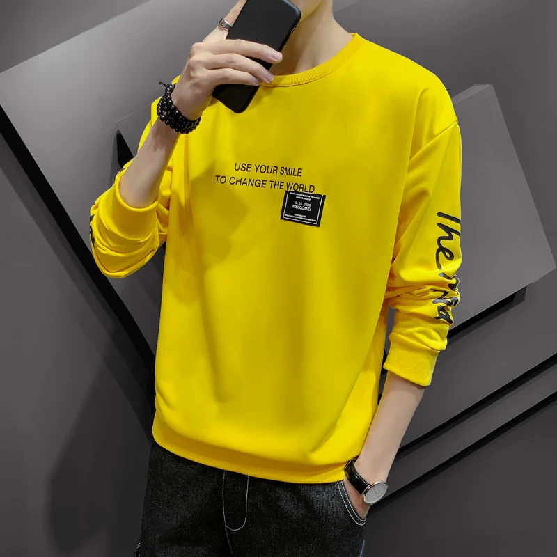 

2020 New Men Casual Fashion Sweatshirt Character Print Man Long Sleeve Tops Size M-3XL