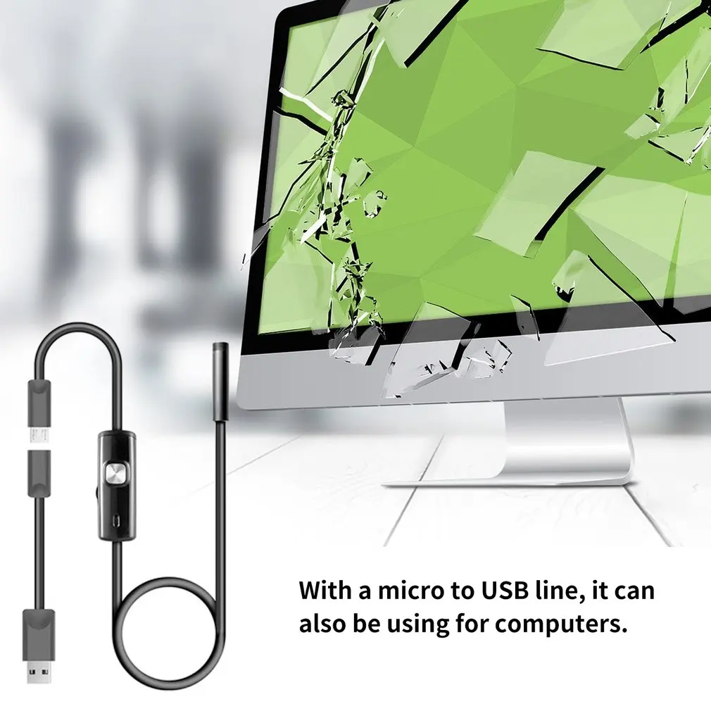 Новый 1 м/7 мм объектив USB кабель мини жесткий осмотр камера змея трубка