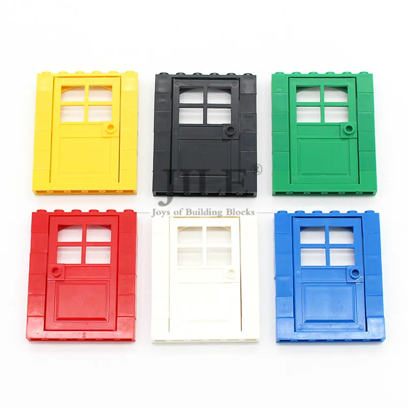 Конструктор Moc окно дверь городской уличный вид дом сделай сам просвечивающие