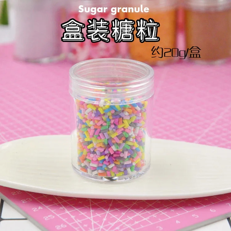 Sugar granule Кристалл грязи слизи грязи блеск наполнитель для слизи украшения блестки DIY поставки грязи ювелирные изделия игрушки 14 видов материалов другие инструменты - Цвет: Sugar granule