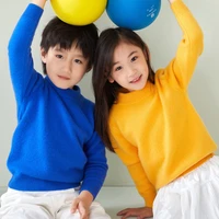 autumn and winter childrens cashmere sweater thickened half high neck knitted sweater boys and girls