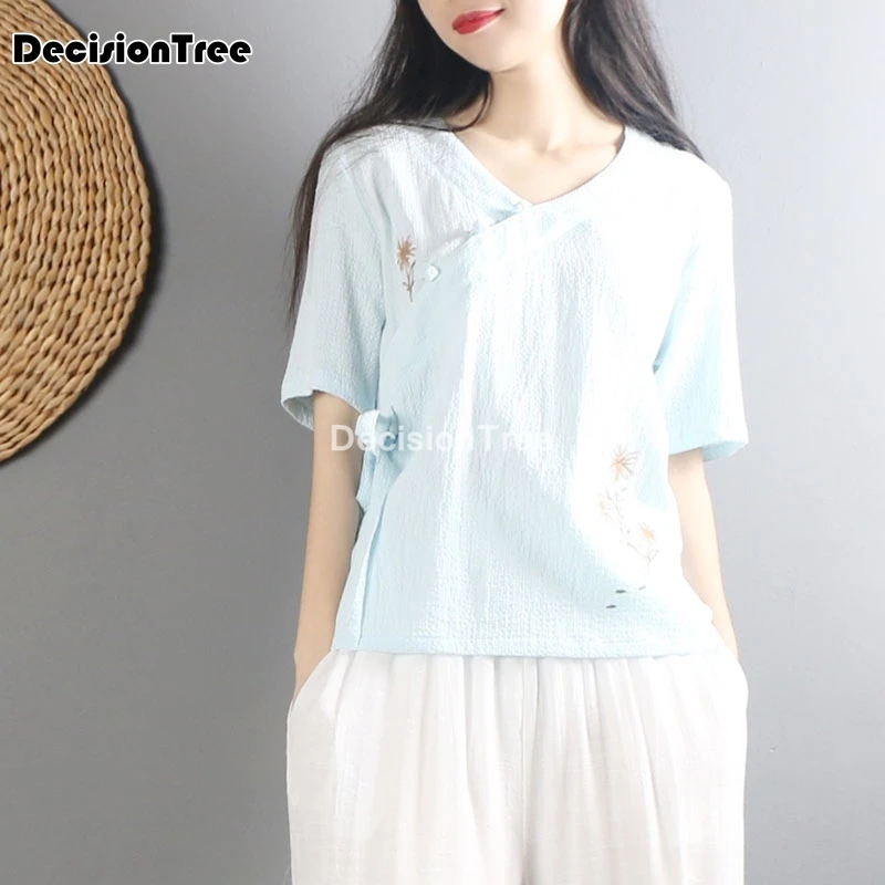 2021 Топ ханьфу в китайском стиле китайская рубашка традиционная Женская костюм