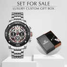 Мужские часы, Топ люксовый бренд NAVIFORCE, водонепроницаемые часы, мужские Стальные кварцевые часы, мужские деловые наручные часы с коробкой, набор для продажи