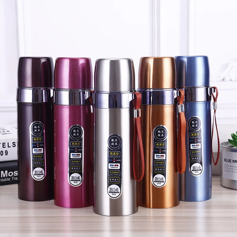 

500ml Outdoor Thermos Bottle Portable 304 Stainless Steel Insulated Cup Bullet Style Vacuum Flask