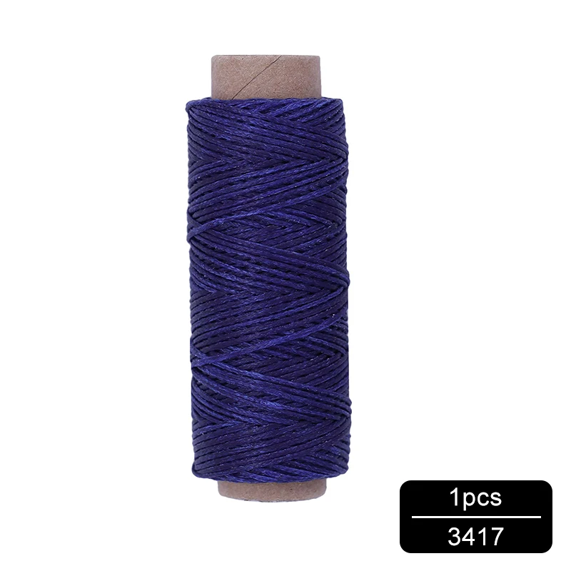NO.3417 MIUSIE 1 шт. 50 м 150D 1 мм кожаный вощеный шнур для DIY инструмент для рукоделия ручная строчка плоская Вощеная швейная линия - Цвет: NO.3417