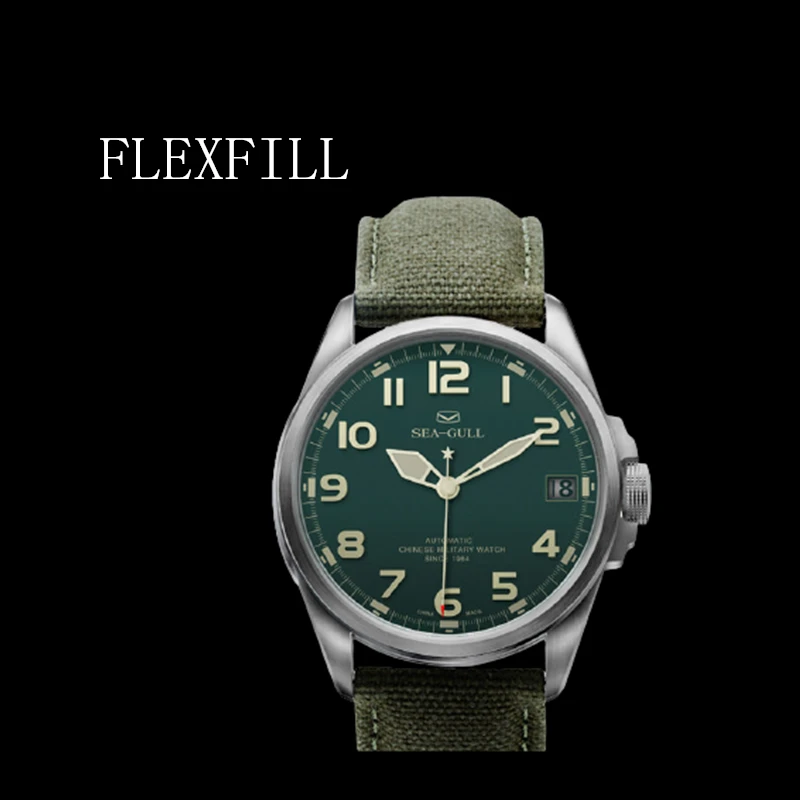 

Часы наручные FLEXFIL Мужские механические, автоматические светящиеся спортивные роскошные в стиле милитари, водонепроницаемые