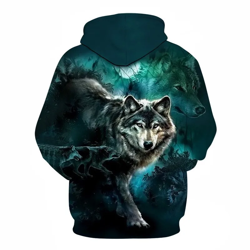 

Fierce Animal Print Hoodie, Men's New Top 3d Sweatshirt, Autumn And Winter Plus Size Comfortable Hoodie
