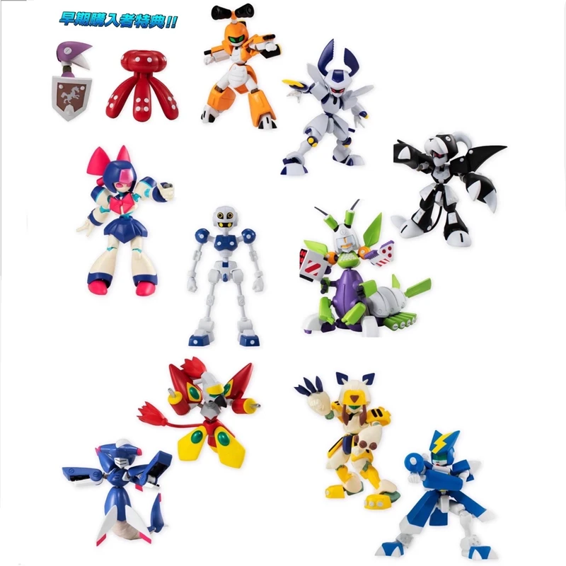 

Bandai Anime Medarot 8cm Action Figure 10pcs/set Rokusho Metabee Unlimited Nova Movable Joints Ornaments Model Toys Gift