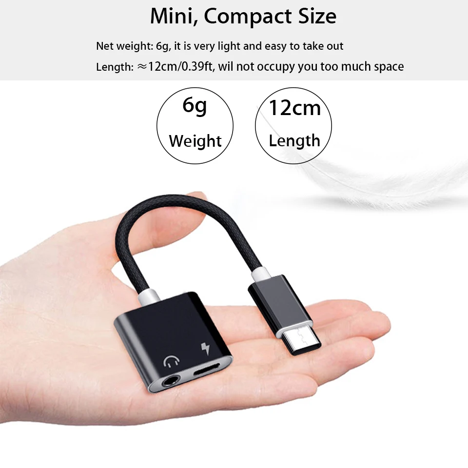 NOHON USB Type C до 3 5 мм разъем для наушников адаптер Huawei Xiaomi Le на обоих концах