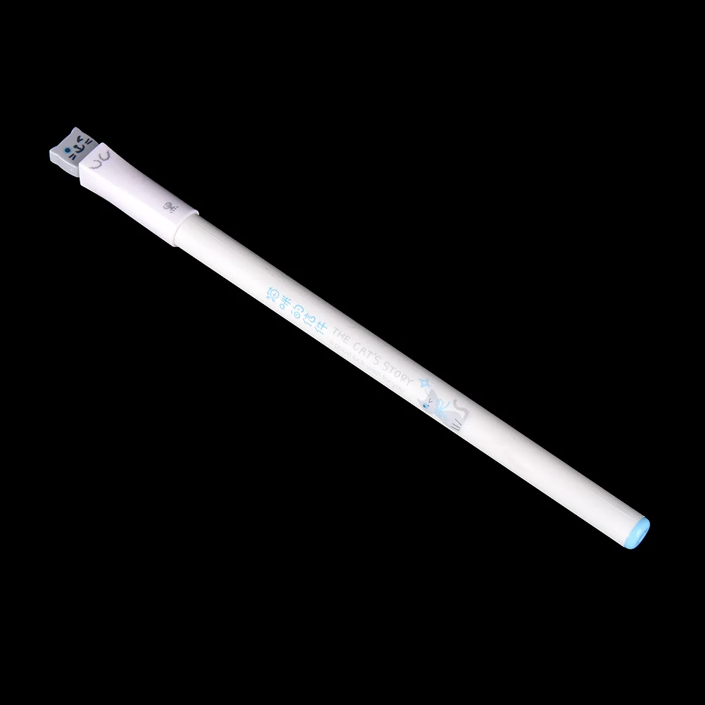 

6PCS 0.38mm Korean Cute Kawaii Cat Japanese Gel Pens Blue Black Wrting Office School Supplies Stationery