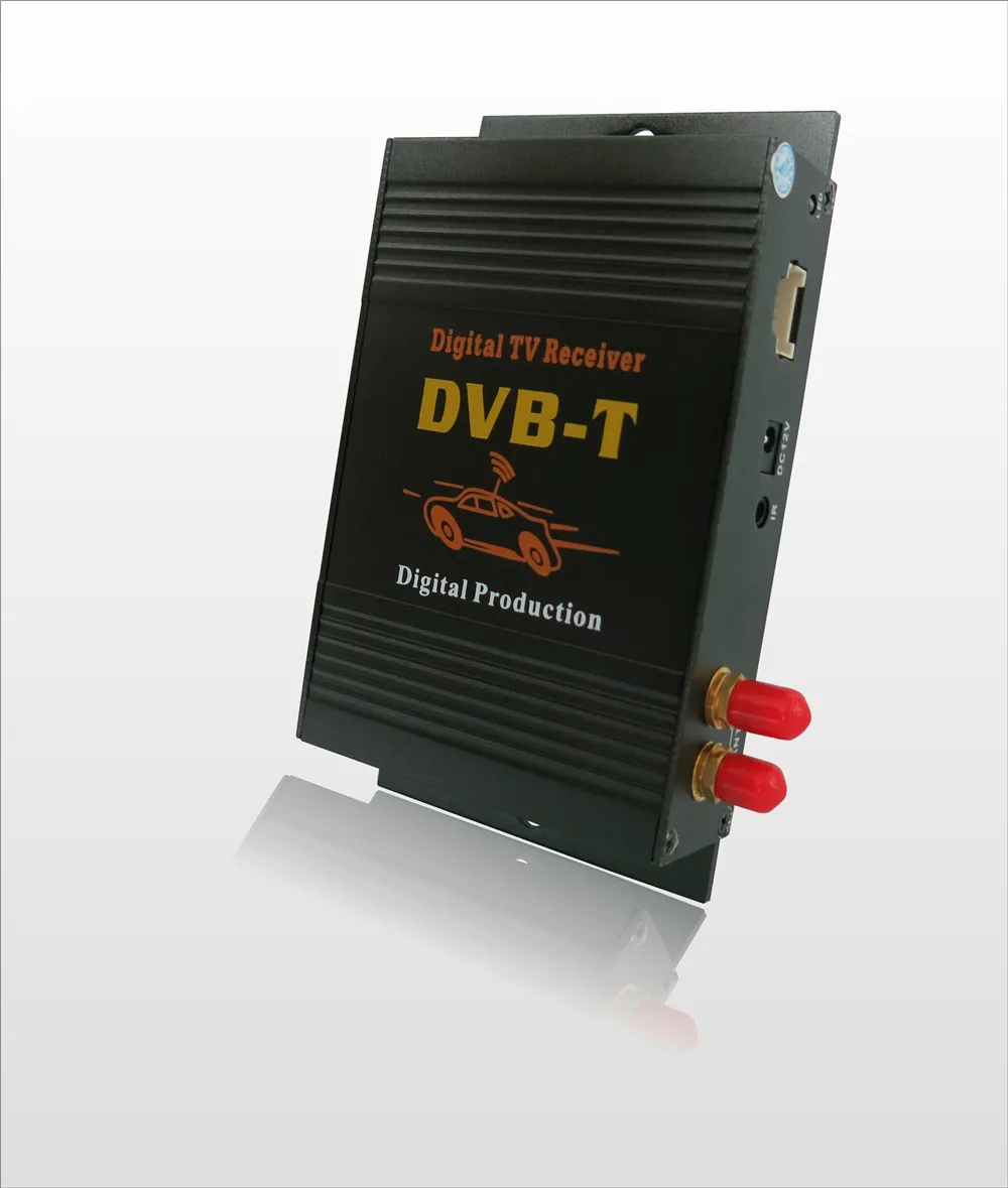 2 тюнера внешний мобильный DVB-T MPEG-4 Авто DVBT MPEG4 цифровой ТВ приемник с пультом