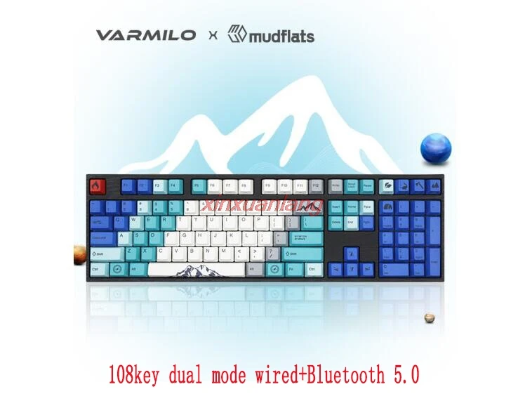 

varmilo VD108M Summit 108key dual mode wired+Bluetooth 5.0 PBT keycap office gamesmechanical keyboard,NCherry MX Switches