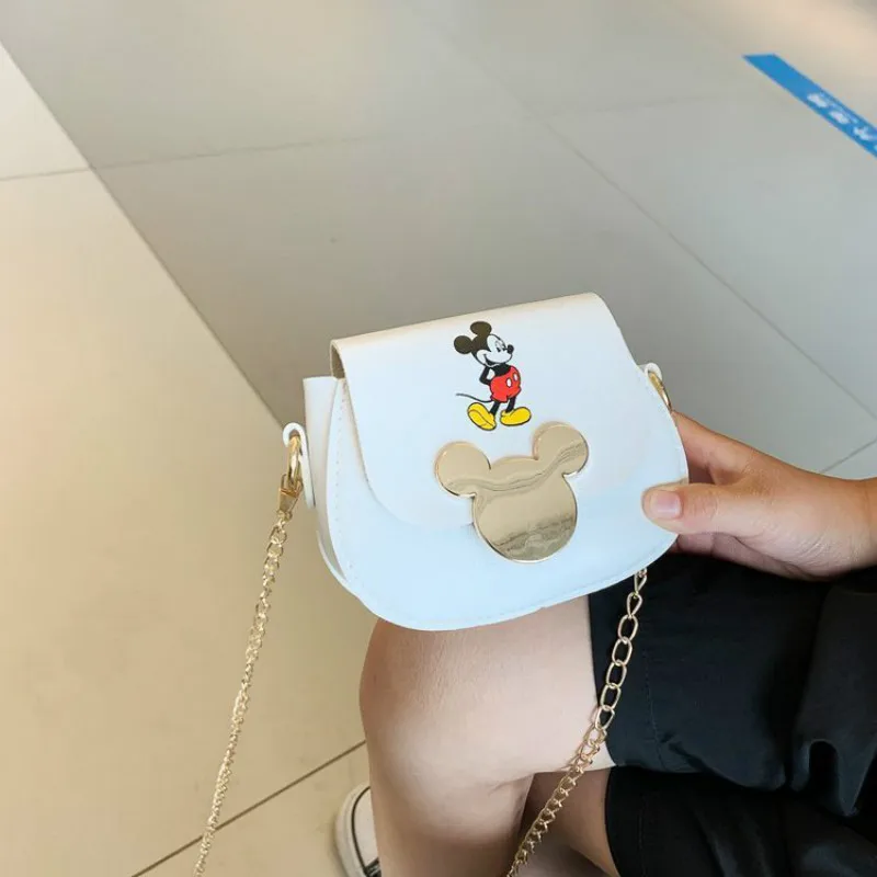 Сумка для девочек Disney новая детская сумка через плечо с мультяшным принтом Микки