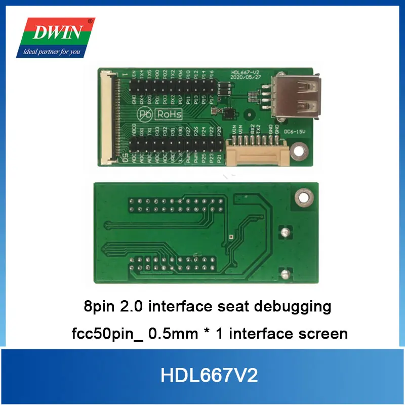ЖК-дисплей DWIN плата отладки USB до 10 пин _ 1 0 FCC к COF Screen 10PIN мм Интерфейс | Электронные
