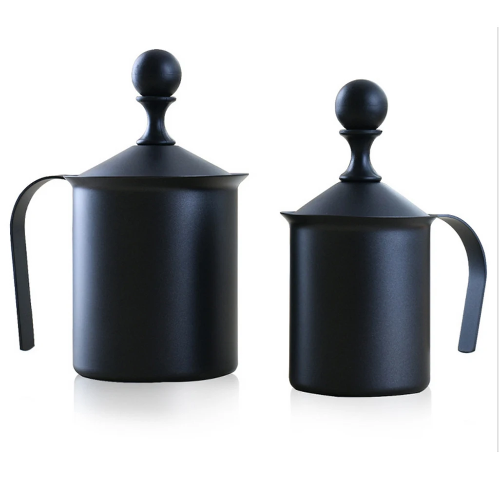 1 шт Кофе Чай двойной слой фильтр ручной насос вспениватель молока Frother 400 мл/800 мл |