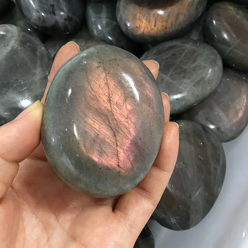 Натуральный фиолетовый и желтый Лабрадорит пальмовый камень драгоценные камни