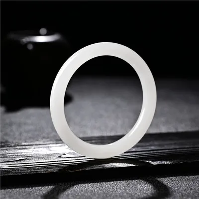 

Natural Hetian Jade White Round Bar 54-64mm Bracelet Elegant Princess Jewelry Gift Best Mother for Girlfriend