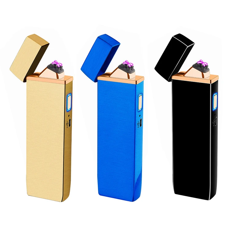 Креативные ветрозащитные сенсорные индукционные зажигалки с двойной дугой USB