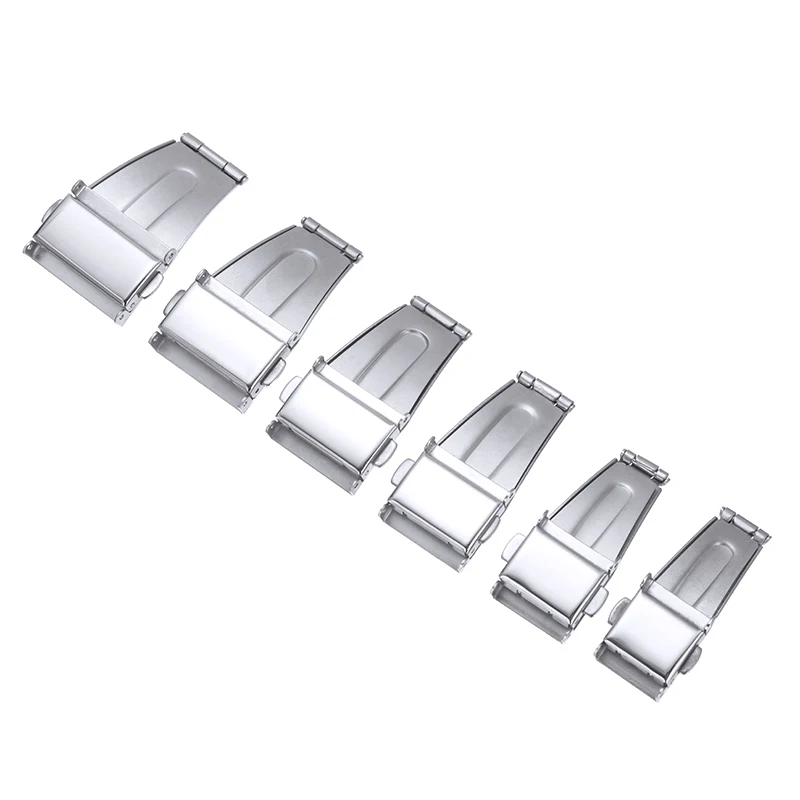 Steel Automatic Butterfly Buckle Watch Push Button Fold Deployment Clasp Strap Buckle For Watchbands 12-22 mm Replacement