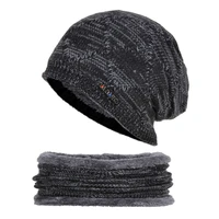 autumn and winter hats mens knitted woolen caps warm bib two piece winter mens ear protection biking caps