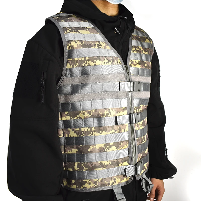 Тактический охотничий камуфляжный жилет с системой молле военный армированный