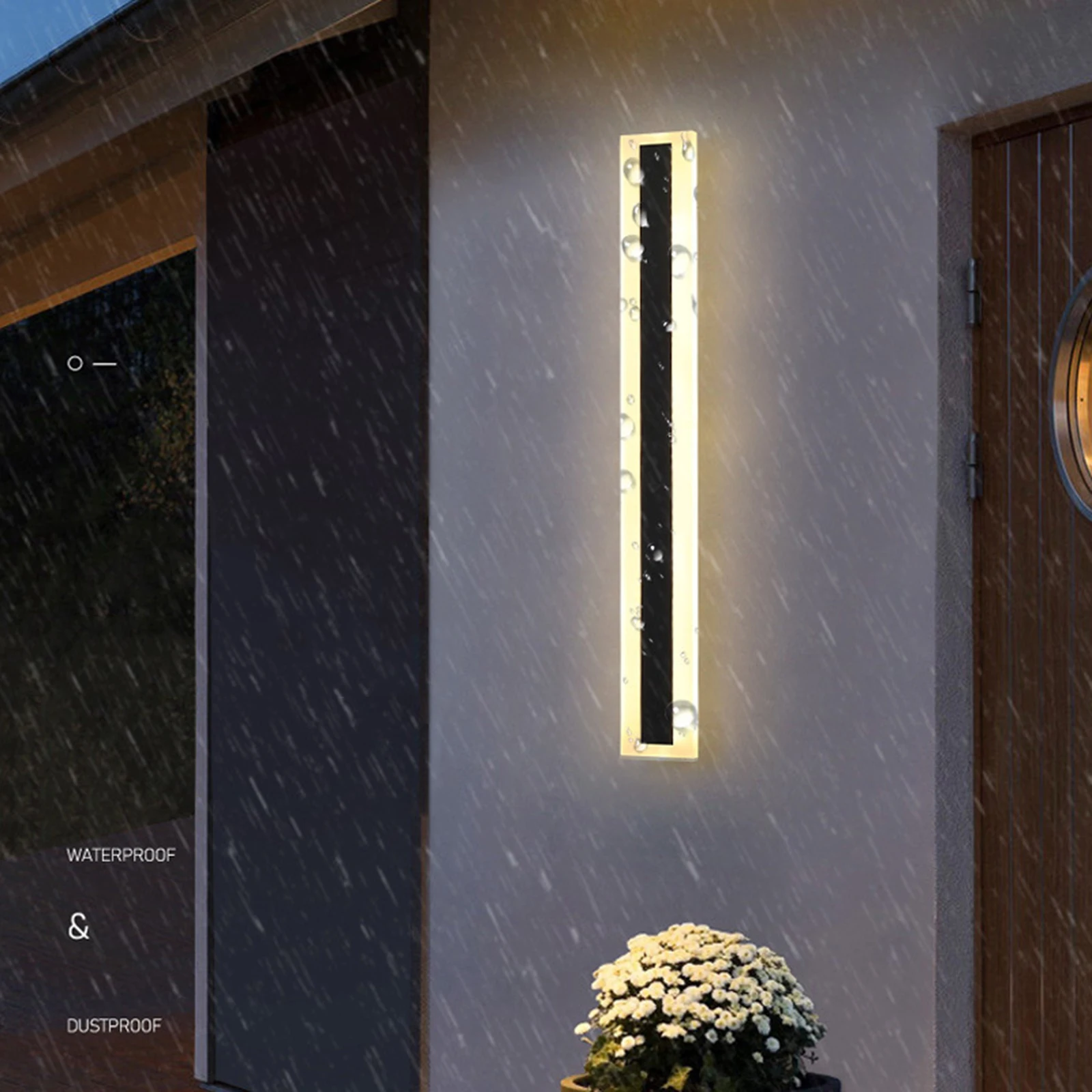 

Outdoor Long Wall Light Garden Porch Yard Lamp Bedroom Exterior Lighting