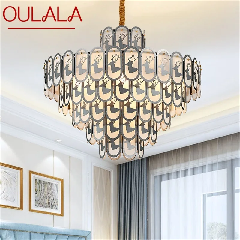 

OULALA Pendant Light Postmodern Creative Crystal Lamp Luxury Decorative For Home Dining Living Room