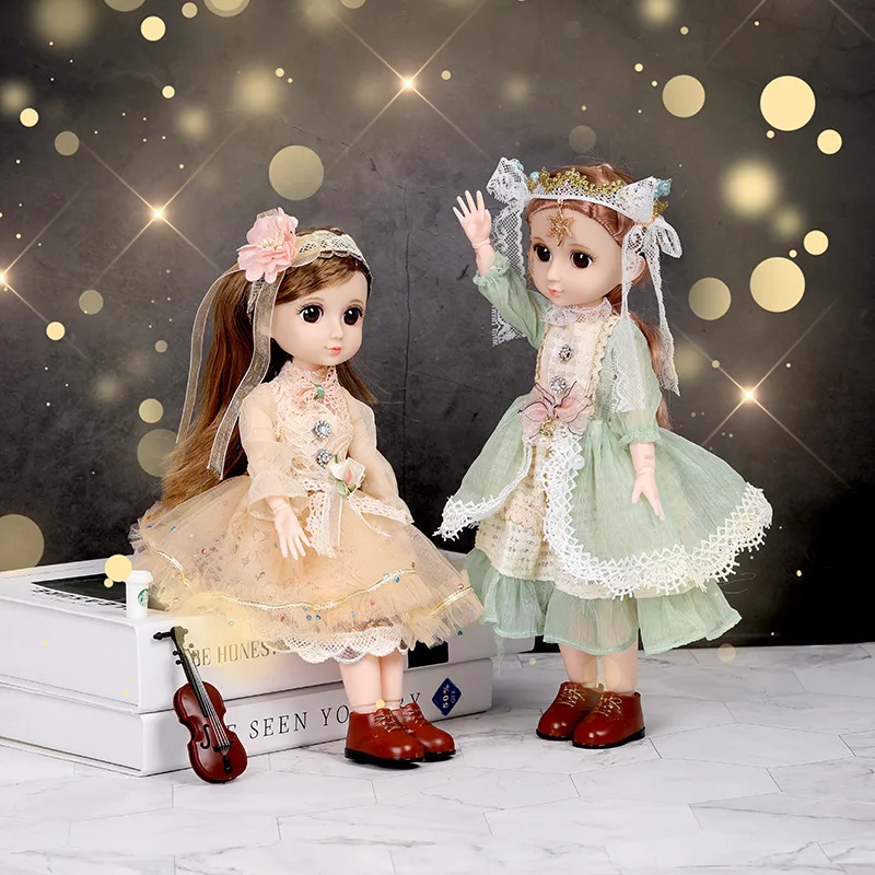 

12 Inch Kawaii Little Princess Girl Jointed Doll 30cm Bjd 1/6 Dolls Toys For Children 3-7 Year Old Birthday Gift