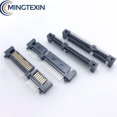 SATA разъем 22Pin 7 + 15P интерфейс жесткого диска Однорядный прямой контактный |