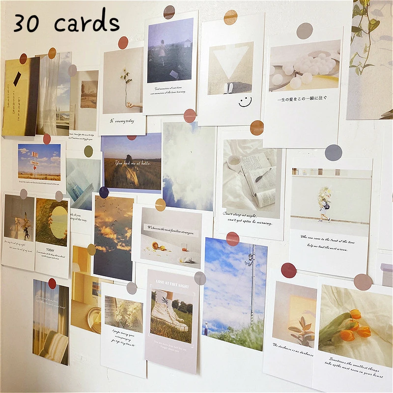 30 шт./компл. модное художественное украшение INS маленький постер открытка