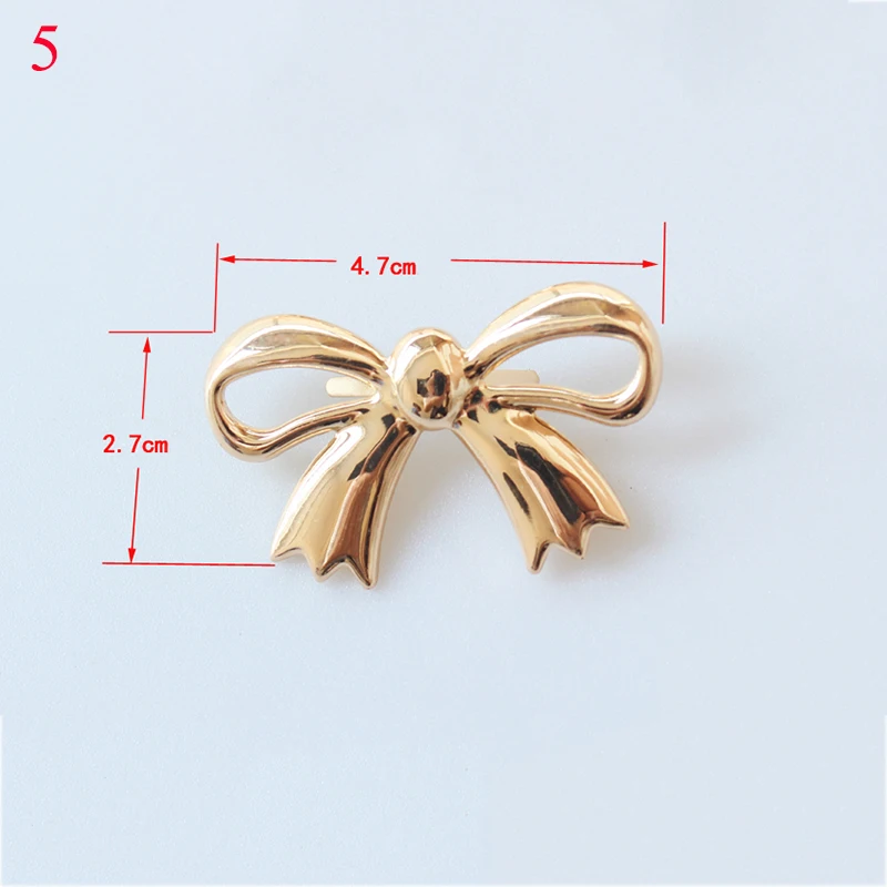 

Hardware Decoration Bag Shoes Clip Buckle Accessories Butterfly Shape Garment Buttons Bowknot Gold Color 1PC Bag Hardware Buckle