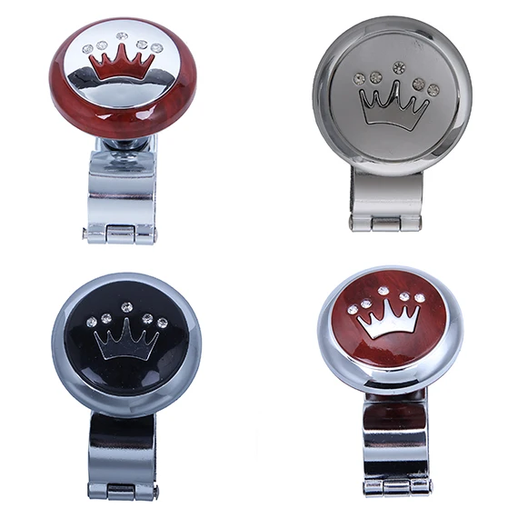 

Crown Pattern Metal Plastic Handle Steering Wheel Spinner Knob for Auto Truck