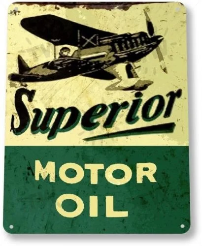 

Superior Motor Oil Logo Garage Retro Vintage Rustic Wall Decor Metal Tin Sign