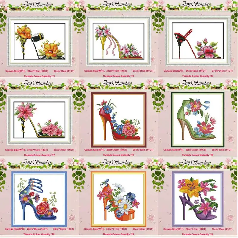 Модные туфли на высоком каблуке с изображением кошек и цветов Счетный 11CT 14CT Набор