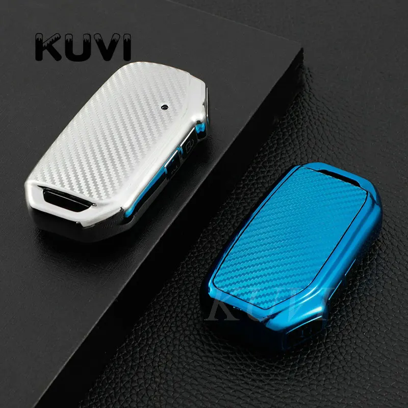 

Carbon Car Remote Key Case Cover Protective Shell Fob For KIA Sportage R GT Stinger GT Sorento Ceed CD Cerato Forte 2018 2019