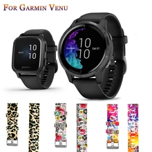 For Garmin Venu/Venu Sq Strap Silicone Watchband Smartwatch Painted Bracelet For Garmin Venu Sq Music Colorful Wrist Band
