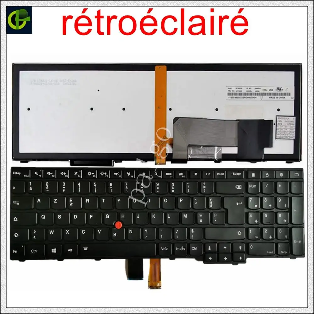 Новая клавиатура Azerty с французской подсветкой для Lenovo IBM thinkpad W550 P50S 20FK 20FL T560 L560 4Y2652
