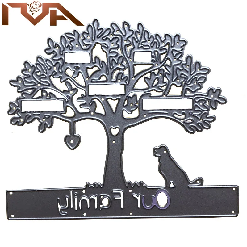 Скрапбукинг семейное дерево металлические режущие штампы Древо жизни бумага