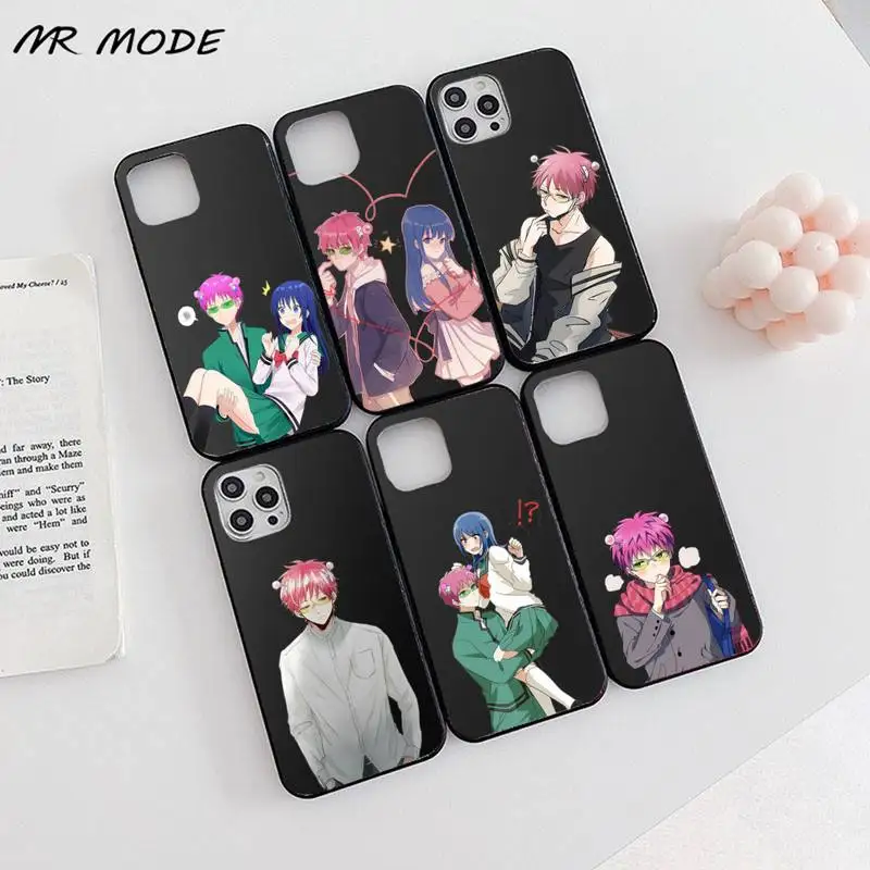 

The Disastrous Life of Saiki K anime Phone Case Candy Color for iPhone 6 7 8 11 12 s mini pro X XS XR MAX Plus