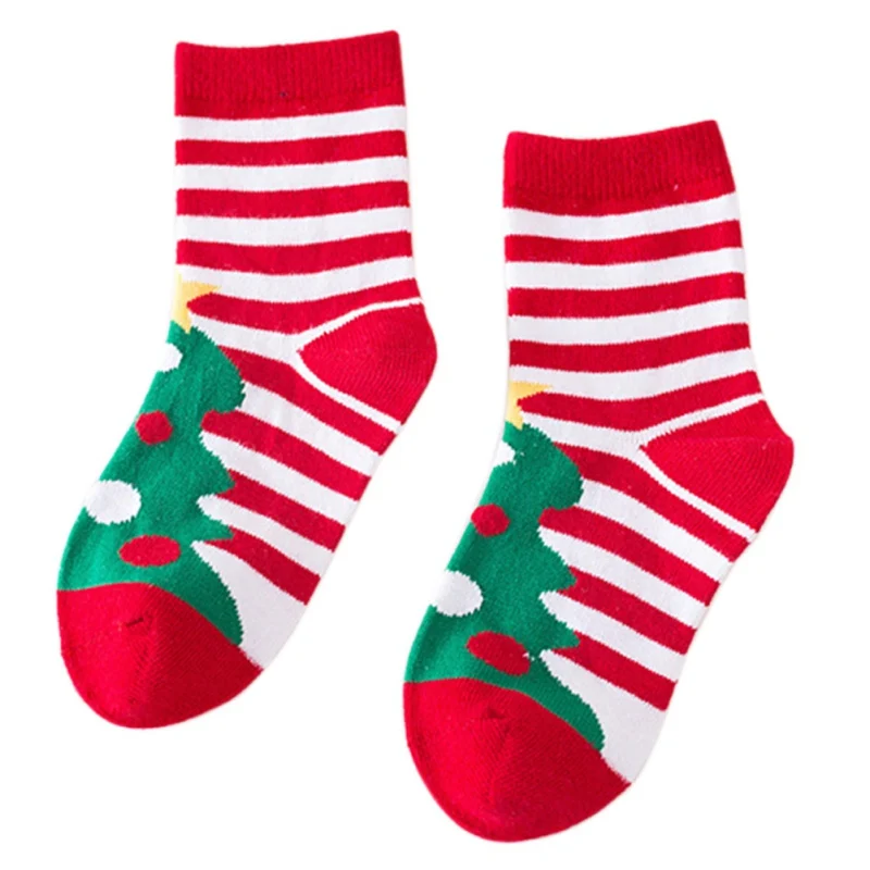 5 пар/компл. осень зима детские носки для мальчиков и девочек новогодние