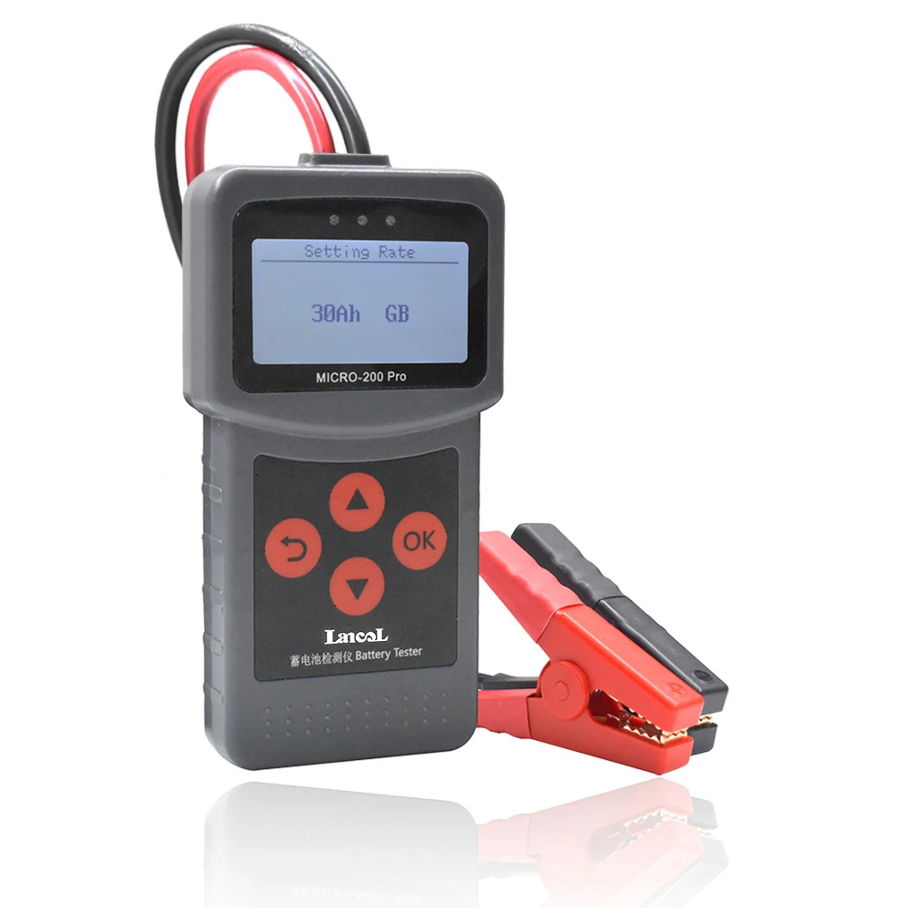 Тестер аккумулятора для автомобиля и мотоцикла Micro-200 Pro 12 В/24 В многоязычный