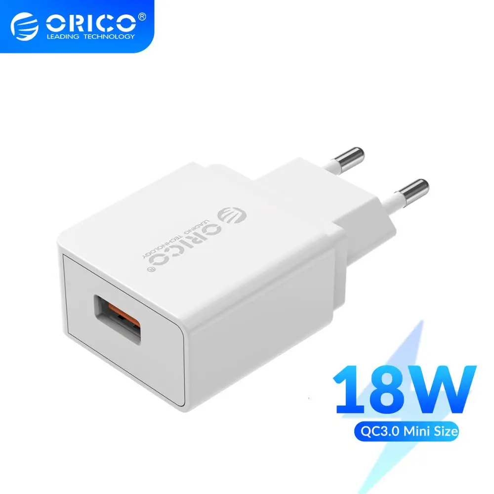 Быстрое зарядное устройство ORICO 18 Вт 3 0 2 европейская вилка мини настенное USB