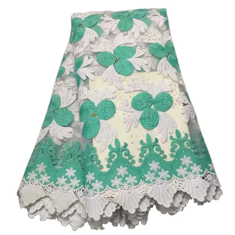 Высококачественная африканская кружевная ткань с блестками французские камни