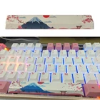 Пробелная клавиатура PBT, пятисторонняя клавиатура с краской, 6,25u, вишневый профиль, пробелная клавиатура для клавиатуры gk61, gk64, для горы Фудзи