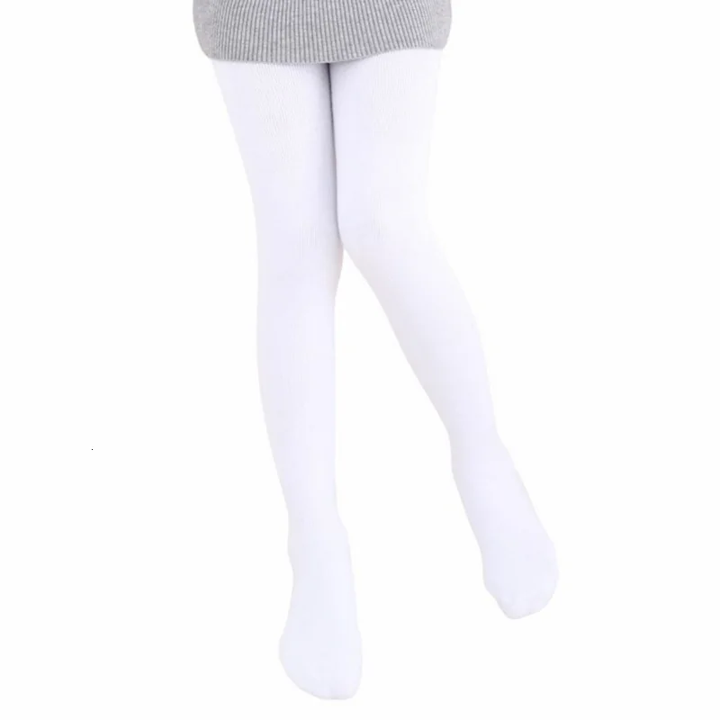 Белые колготки для девочек без рисунка