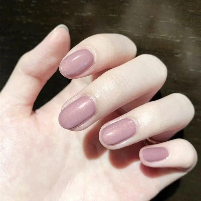style6 Женские одноцветные Модные накладные ногти для девушек, милые одноцветные короткие накладные ногти, квадратная голова, полное покрытие ногтей, кончики с клеем - Цвет: style6